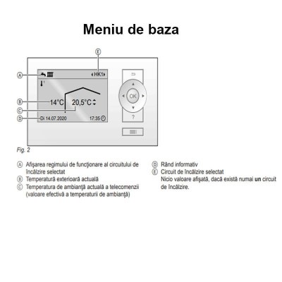 Poza Termostat cu fir Viessmann Vitotrol 200-E pentru automatizarea Vitotronic 200. Poza 18107