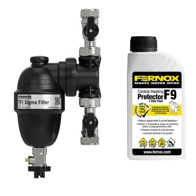 Poza Filtru antimagnetita Fernox TF1 Sigma cu robineti 3/4 inclusi si lichid protector. Poza 22290