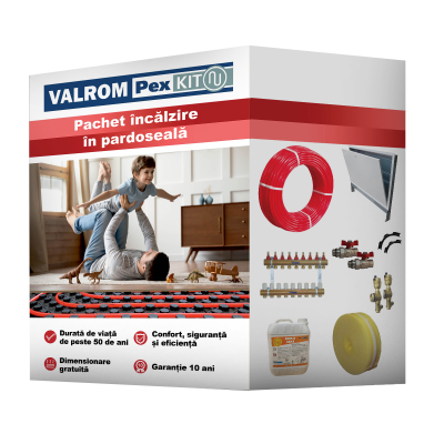 Poza Pachet complet de incalzire in pardoseala VALROM PEXKIT Confort - 50 MP fara automatizare. Poza 24433