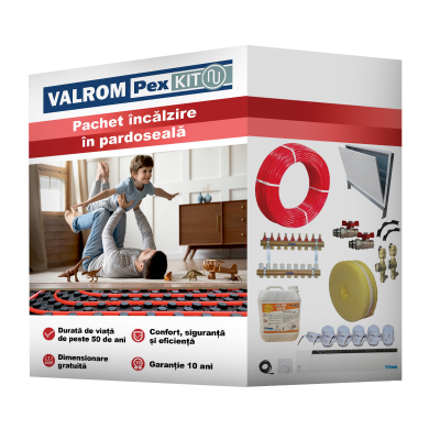 Poza Pachet complet de incalzire in pardoseala VALROM PEXKIT Confort - 50 MP cu automatizare. Poza 24440
