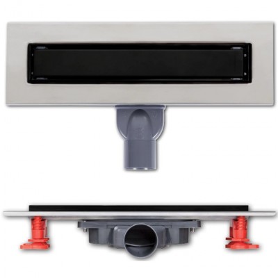 Poza Wirquin Venisio Slim Black Touch Rigola dus extra-plata 500mm cu membrana antimiros. Poza 19987