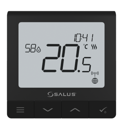 Poza Termostat smart ambient Salus Quantum SQ610BRF pentru sistemul IT600 - negru. Poza 29832