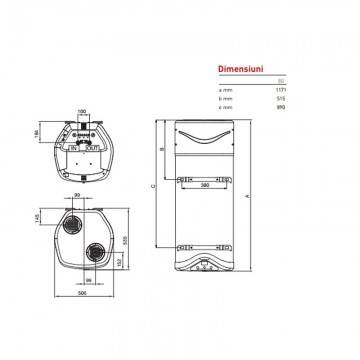 Poza Dimensiuni Incalzitor de apa cu pompa de caldura Ariston Nuos Evo 80 litri