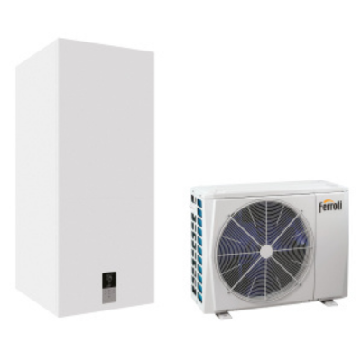 Poza Pompa de caldura aer-apa reversibila split cu boiler integrat de 100 litri Ferroli OMNIA S W-T 3.2 4 kW, monofazata. Poza 29807