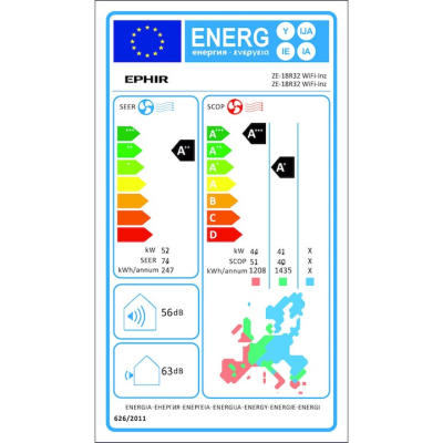 Poza Aer conditionat 12000 BTU Zephit Ionizer, Inverter, Wi-Fi, Clasa A++, functie ionizare. Poza 33400