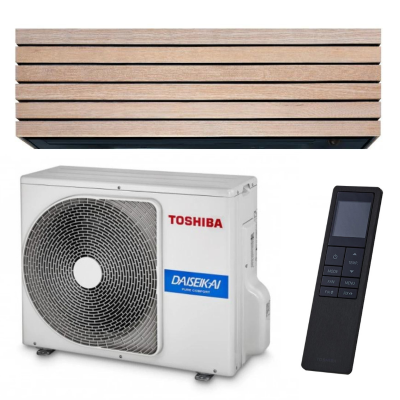 Poza Aparat aer conditionat Toshiba Daisekai 10 Wood, 9000 BTU, Clasa A+++, control WiFi, inverter, design premium, confort maxim. Poza 31639