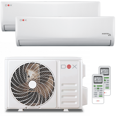 Poza Aer conditionat multisplit Radox DOX, 2x12000 BTU, inverter, control WIFI, clasa A++/A+. Poza 37372