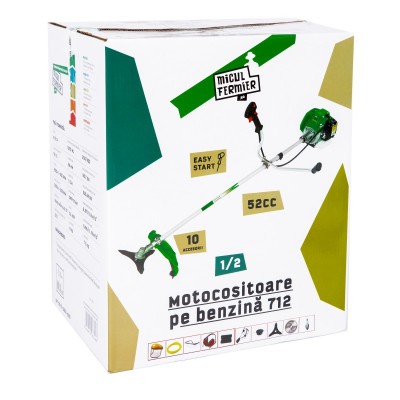 Poza Motocoasa pe benzina Micul Fermier GF-0915-S001-G03, 4.76CP, 52 CC cu 10 accesorii, tija 28mm. Poza 35526