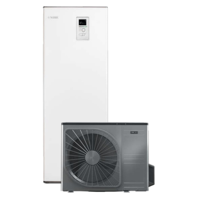 Poza Pompa de caldura aer-apa 6 kW Nibe AMS 20-6 cu unitate interna BA-SVM 20-200, boiler incorporat ACM 180l, split, monofazata. Poza 39919