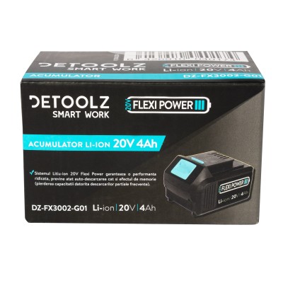 Poza Acumulator Li-Ion, Detoolz, 20V, 4Ah. Poza 39317