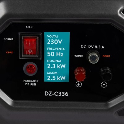 Poza Generator Detoolz DZ-C336 2.5kW, 2 prize, 230V, benzina, 4T, pornire manuala 15L fara roti G01. Poza 40761