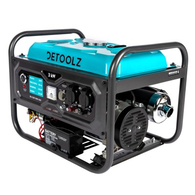 Poza Generator Detoolz DZ-C287-S001-G02 3 kW, 2 prize 230V, benzina, 4T, pornire electrica, rezervor 15L, fara roti G02. Poza 40813