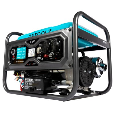 Poza Generator Detoolz DZ-C287-S001-G02 3 kW, 2 prize 230V, benzina, 4T, pornire electrica, rezervor 15L, fara roti G02. Poza 40819