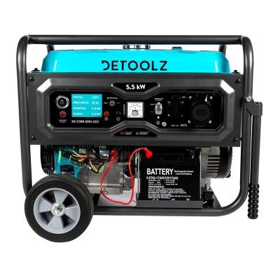 Poza Generator DetoolzDZ-C288-S001-G02 5 kW, 2 prize 230V, benzina, 4T, pornire electrica, rezervor 25L, cu roti G02. Poza 40844