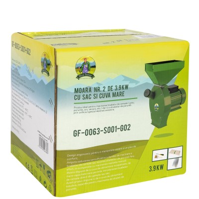 Poza Moara electrica pentru cereale Nr.2, Micul Fermier GF-0063-S001-G02 3.9kW, cu sac de colectare. Poza 40950