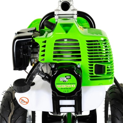 Poza Motocoasa pe benzina cu roti Micul Fermier MF-MC1025-G01, 2.5CP, 52 CC cu 3 accesorii si pornire rapida. Poza 42286