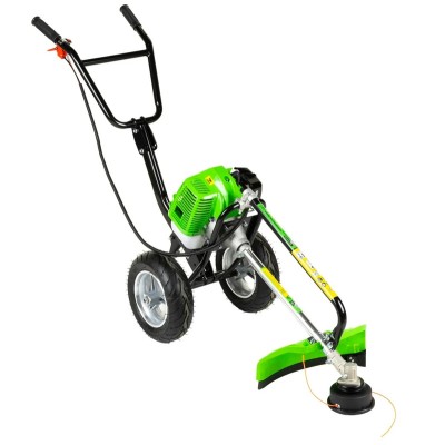 Poza Motocoasa pe benzina cu roti Micul Fermier MF-MC1025-G01, 2.5CP, 52 CC cu 3 accesorii si pornire rapida. Poza 42290