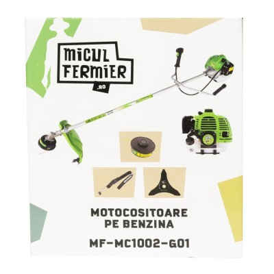 Poza Motocositoare Micul Fermier MF-MC1002-G01, 1.9CP, 43CC, motor benzina 2T, pornire rapida, 3 accesorii, tija 28mm. Poza 42426