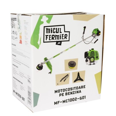 Poza Motocositoare Micul Fermier MF-MC1002-G01, 1.9CP, 43CC, motor benzina 2T, pornire rapida, 3 accesorii, tija 28mm. Poza 42427