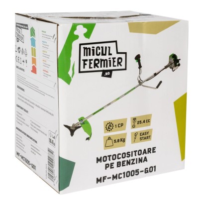 Poza Motocositoare Micul Fermier MF-MC1005-G01, 1CP, 25.4CC, motor benzina 2T, pornire rapida, 3 accesorii, tija 26mm. Poza 42440