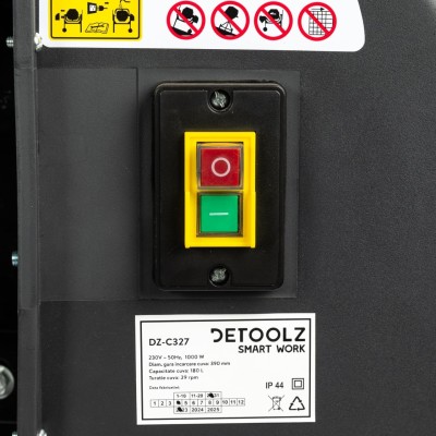Poza Betoniera Detoolz DZ-C327, capacitate 180 litri, putere 1000W, coroana fonta, cu roti. Poza 42563