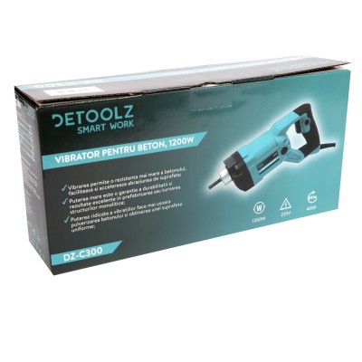 Poza Vibrator de beton Detoolz DZ-C300, putere 1200W, ax 35mm. Poza 42649