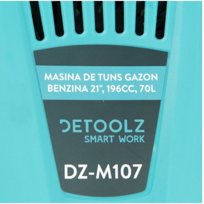 Poza Masina de tuns gazon Detoolz DZ-M107, 5CP, 196CC, latime de taiere 53cm, colector 70L, propulsie automata. Poza 42985
