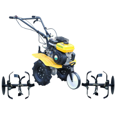 Poza Motocultor ProGARDEN Campo 703 7CP, 2+1 trepte, roti 4.00-8, 2+1 freze, benzina, curele, transmisie aluminiu. Poza 43063