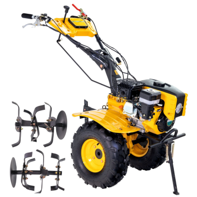 Motocultor ProGARDEN Campo 873 Alpine 7CP, 2+1 trepte, 2+1 freze, benzina, roti ATV, 2 prize putere