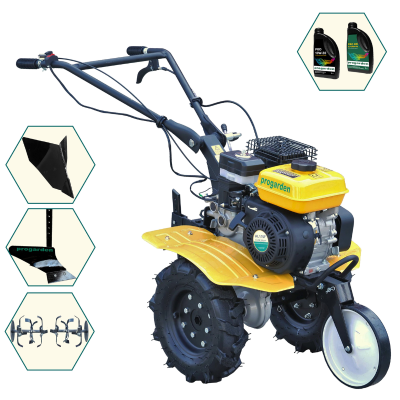 Poza Pachet ProGARDEN Campo 703 Motocultor 7CP + Plug simplu + Plug bilonat/rarita + 2L Ulei. Poza 43697