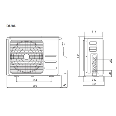 Poza Unitate exterioara multisplit Ariston Dual C 50 XD0-O, inverter, 18000 BTU. Poza 34574