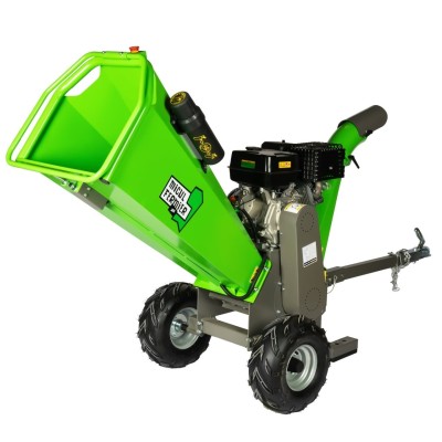 Poza Tocator crengi Micul Fermier MF-MO1009-S001-G01, motor benzina 15 CP, diametru maxim taiere 120mm, cu carlig de remorcare, pentru rumegus. Poza 43893