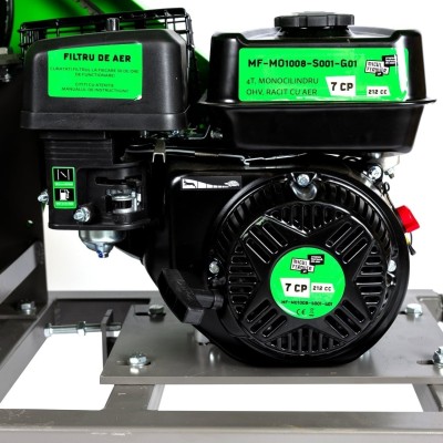 Poza Tocator crengi Micul Fermier MF-MO1008-S001-G01, motor benzina 7 CP, diametru maxim taiere 80 mm, pentru brichete. Poza 43958