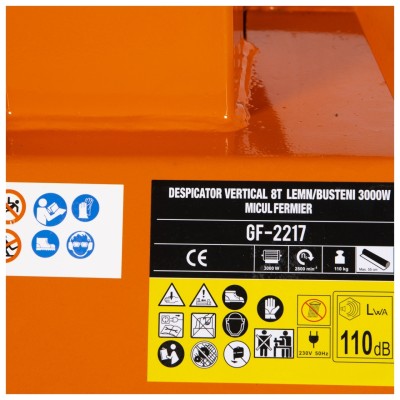 Poza Despicator lemne/busteni Micul Fermier GF-2217, motor electric, putere, 3 kW, diametru maxim 40 mm. Poza 44056