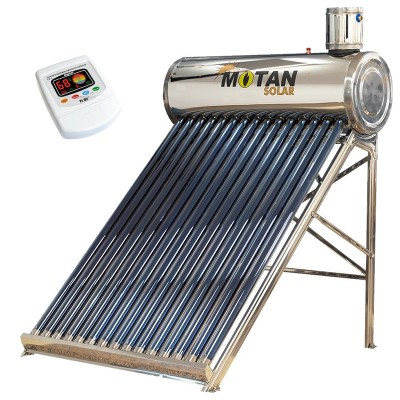 Poza Pachet panouri solare Motan Solar cu 15 tuburi vidate cu boiler din inox 150 litri si panou comanda. Poza 24318