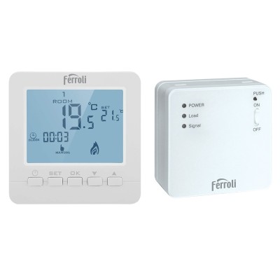 Poza Termostat ambient Ferroli FER 209, neprogramabil, fara fir. Poza 44528