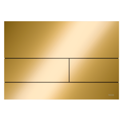 Poza Clapeta actionare rezervor WC incastrat, TECE Square 9240839, otel inox, auriu lucios, 22 x 15 x 0.3 cm. Poza 44772