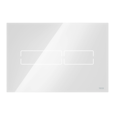 Poza Clapeta actionare rezervor WC incastrat, TECE Lux Mini 9240960, sticla, alb, actionare electronica, 22 x 15 x 0.5 cm. Poza 44805