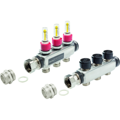 Poza Set extindere TECEfloor 77310023, pentru extindere distribuitor incalzire pardoseala, 3 cai, 1'. Poza 44962