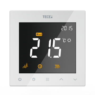 Poza Termostat ambient pentru incalzire in pardoseala, TECEfloor 77410062, programabil, cu fir, montaj in doza. Poza 44999