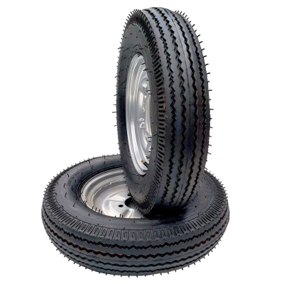 Poza Set roti complete profil rutier 5.00-12, 4 prezoane, RIM 3.00B remorca motocultor ProGARDEN. Poza 45158