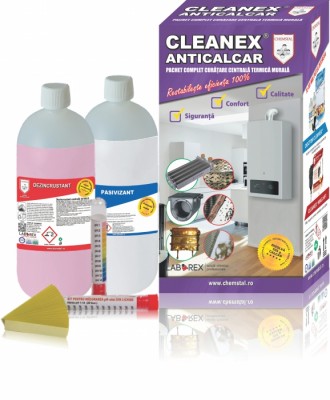 Pachet de curatare pentru centralele termice murale Cleanex Anticalcar