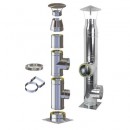 Cos de fum KaminInox D 300 H, 10 m, inox, perete dublu, 25 mm izolatie din vata bazaltica