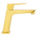 Baterie stativa pentru lavoar Ferro Vitto Verdeline BVI2VL, monocomanda, alama, auriu, 35 mm