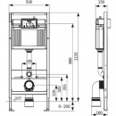 Poza Rezervor WC, incastrat, TECE Base 9400400, 50 x 112 cm, clapeta de actionare si sistem de fixare incluse. Poza 27449