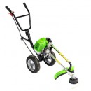 Poza Motocoasa pe benzina cu roti Micul Fermier MF-MC1004-S001-G01, 4CP, 52 CC cu 4 accesorii si pornire rapida. Poza 35616
