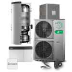Pachet complet pompa de caldura aer-apa 16 kW Nibe AMS 10-16, boiler 300 litri