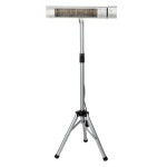 Incalzitor terasa electric Detoolz DZ-EI1001-G01, 2 kW, 3 trepte de putere, inaltime ajustabila pana la 2.1m, cu telecomanda