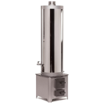 Ansamblu boiler pe lemne 90 litri inox Miklos Steel, cu focar economic usi din tabla