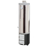 Ansamblu boiler pe lemne 120 litri inox Miklos Steel, cu focar cu usi din fonta